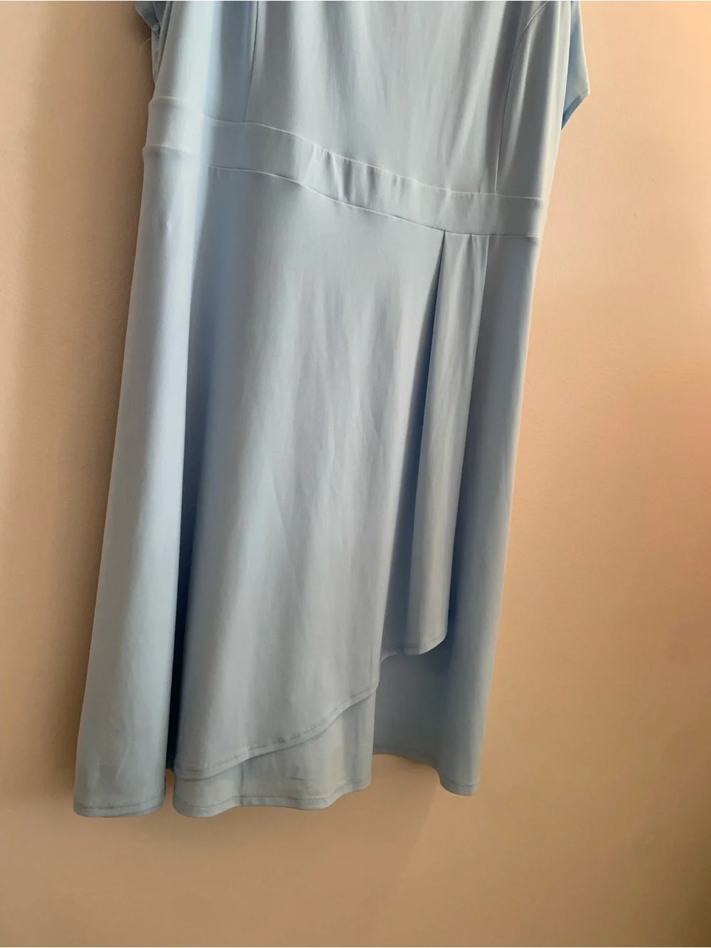The Limited Light Blue High-Low Flutter Sleeve Dress